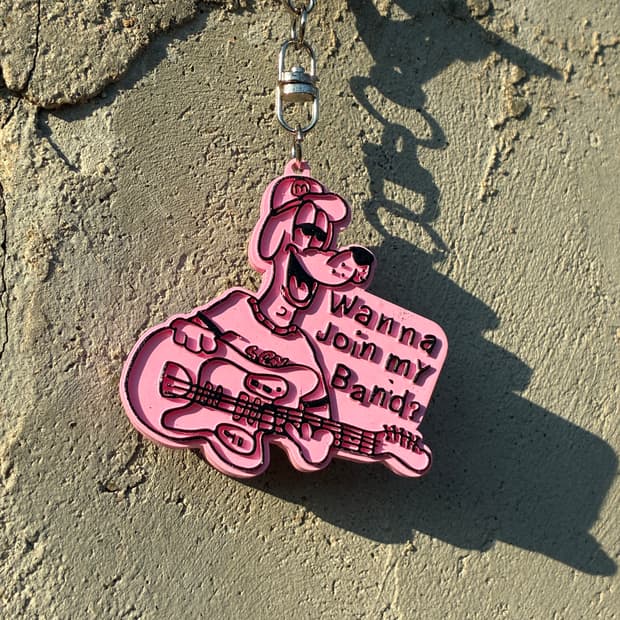 강아지 일러스트 키링