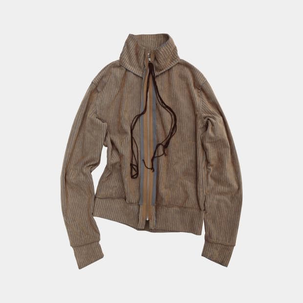 0tape 공테잎 코듀로이 집업 베이지