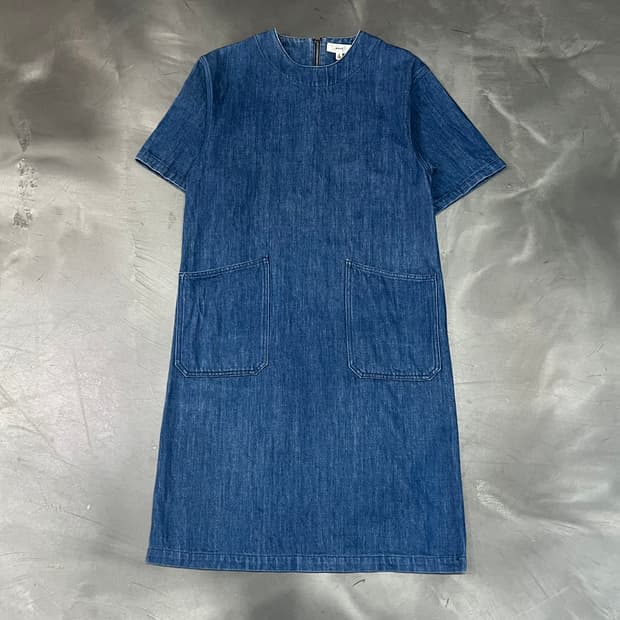 하이크 데님 원피스 y16172