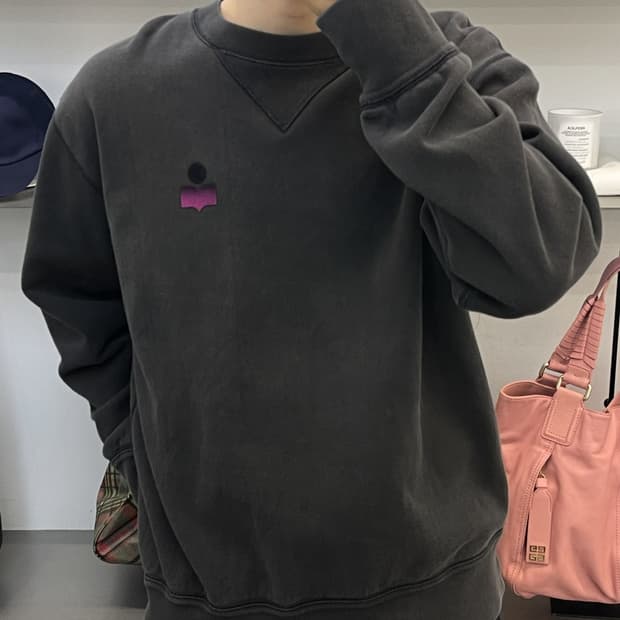 이자벨 마랑 21ss 마이크 벨벳 로고 스웻셔츠
