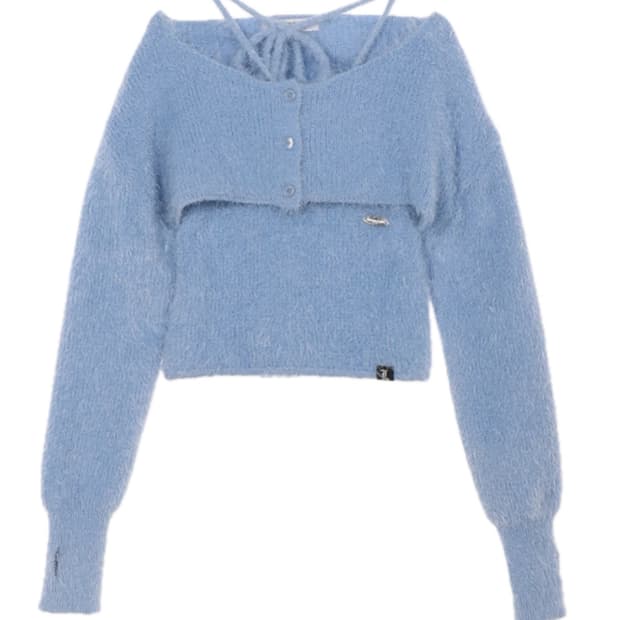 러브이즈트루 나시 가디건 셋업