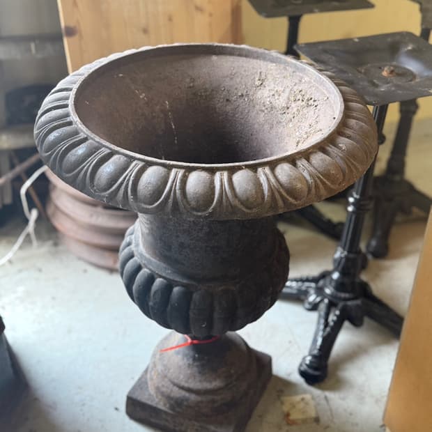 영국 빈티지 주물 화분 그레이