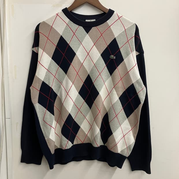 N57 라코스테 아가일 니트