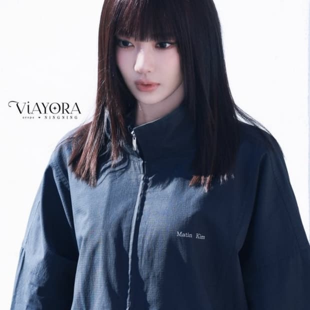 마뗑킴 하이넥점퍼 바람막이 S