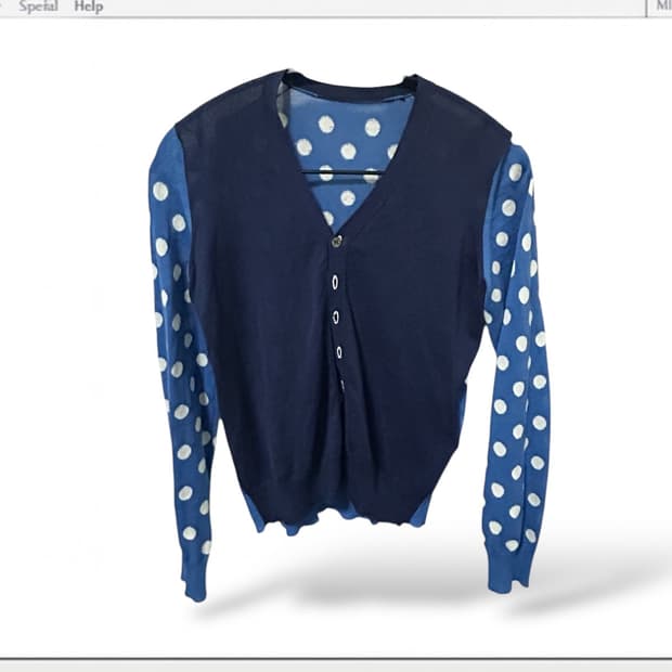 꼼데가르송 polka knit cardigan ✶ 폴카 도트 가디건