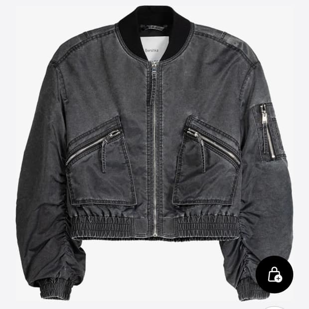 버쉬카 bershka 그래피티 봄버 크롭 자켓