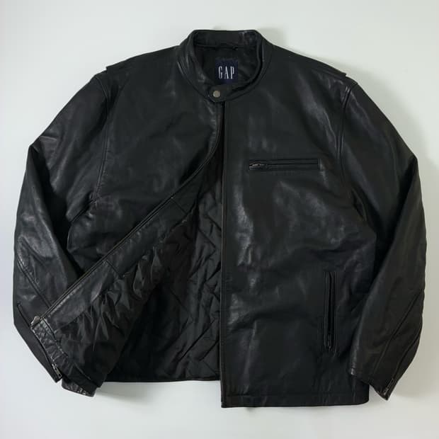 Gap  갭 90,s 램스킨 레더 라이더 자켓