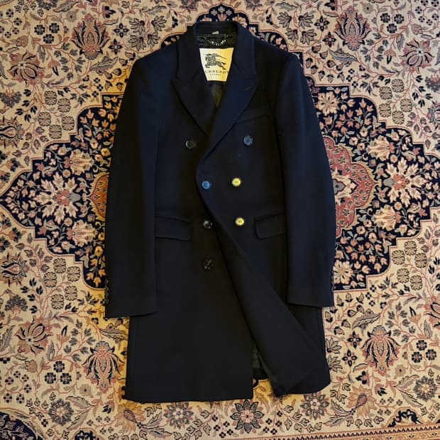 버버리 더블브레스티드 코트 남성100