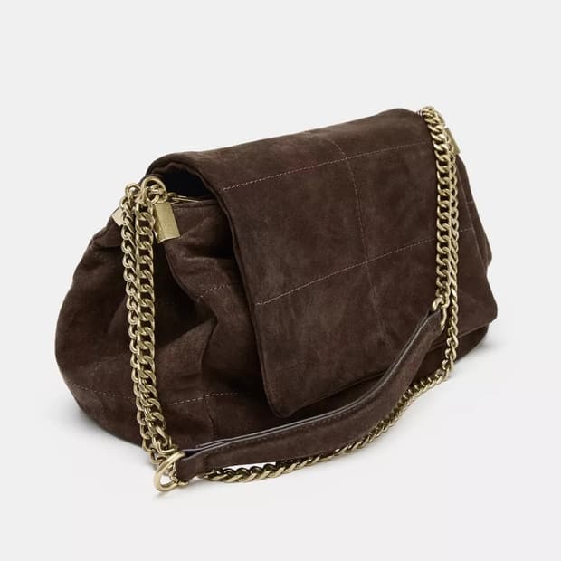 (상태 최상) 자라 ZARA 레더 숄더백 (초콜릿)