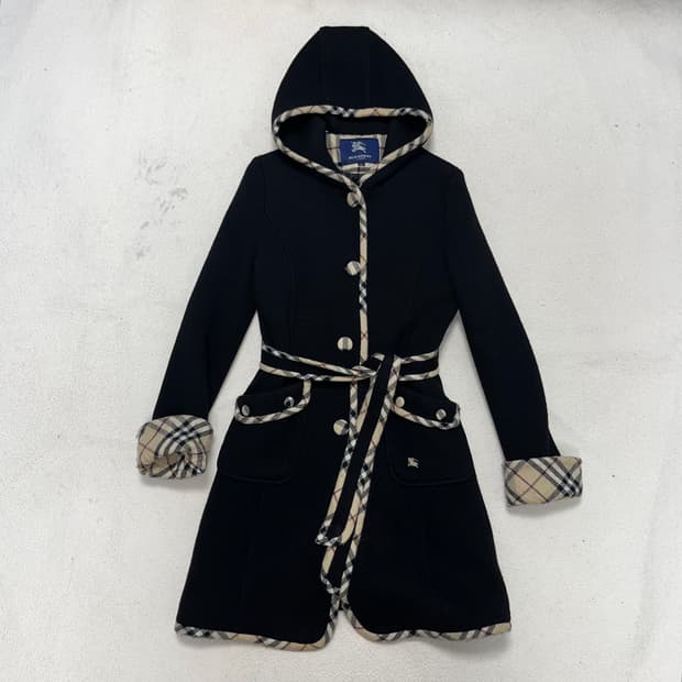 버버리 니트 후드 코트