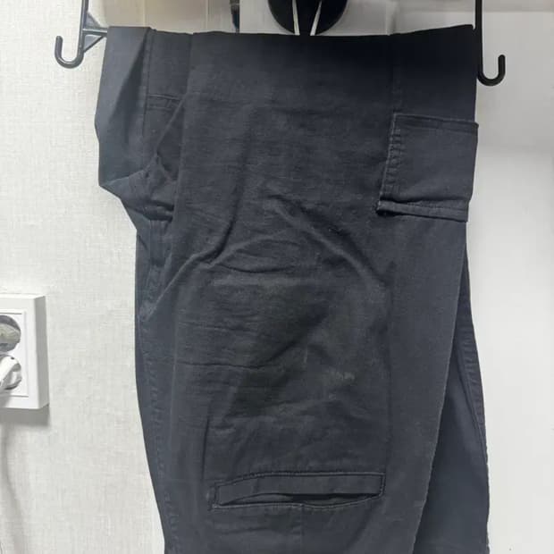 무료배송) 에잇세컨즈 코튼 카고 팬츠 블랙 76 size