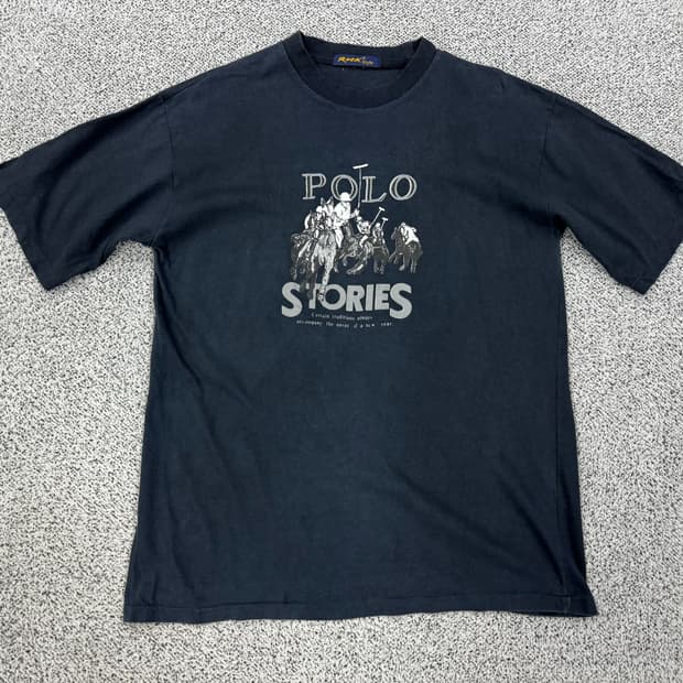 90s POLO STORIES 프린팅 티셔츠
