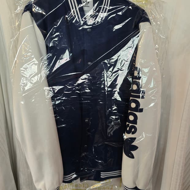 아디다스 네이비 화이트 바시티 자켓