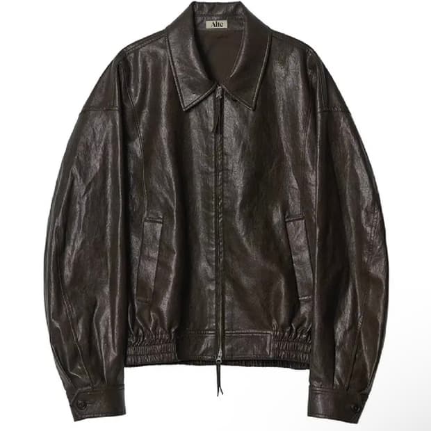 알테 레더 봄버 자켓