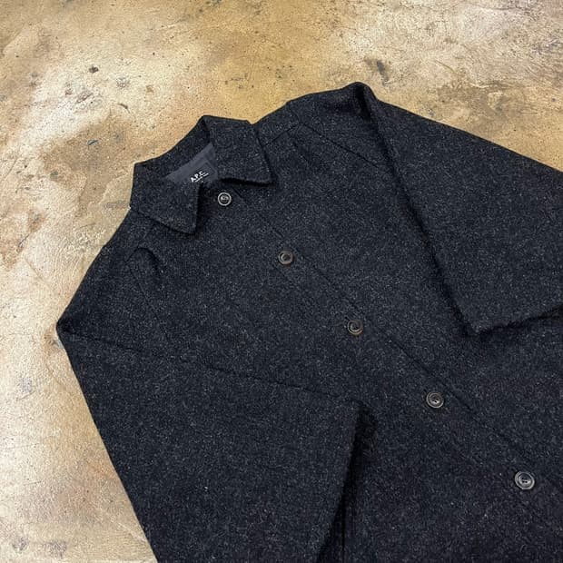 아페쎄 케이프 망토 차콜 코트 