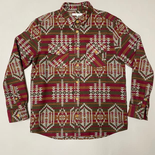 일본 파워투더피플 나바호패턴 셔츠자켓 L