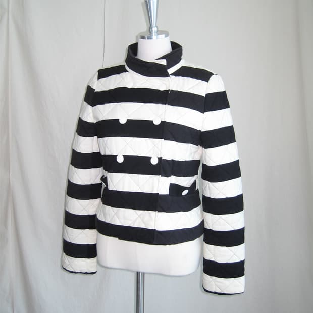 Mary Quant 스트라이프 퀼팅 자켓