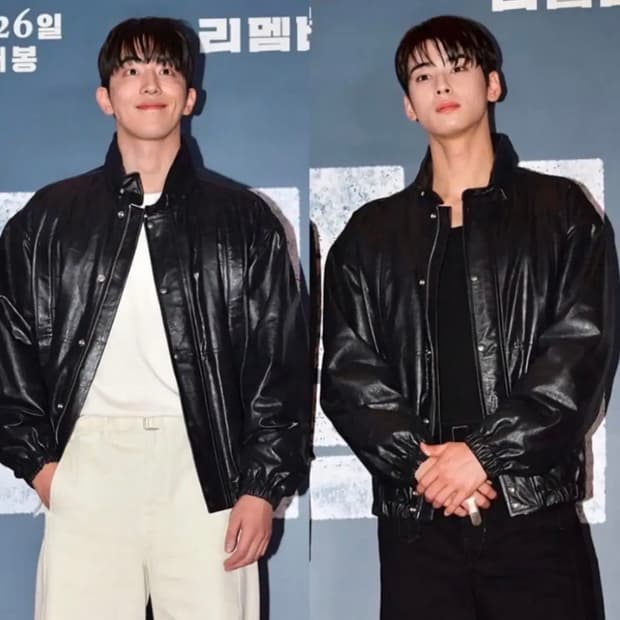 르메르 22fw 레더 블루종 자켓 블랙 / L