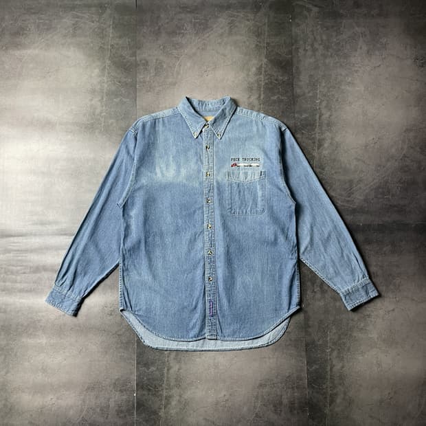 PORT AUTHORITY 빈티지 코튼 데님 셔츠 A00586