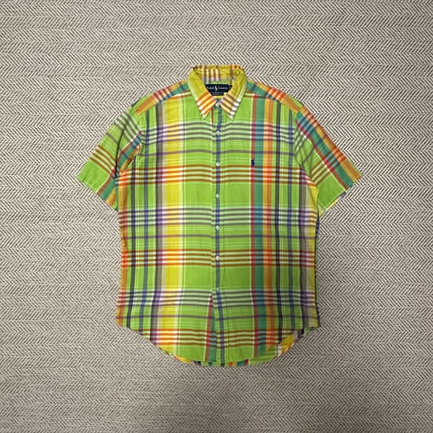 POLO RALPH LAUREN madras half shirt