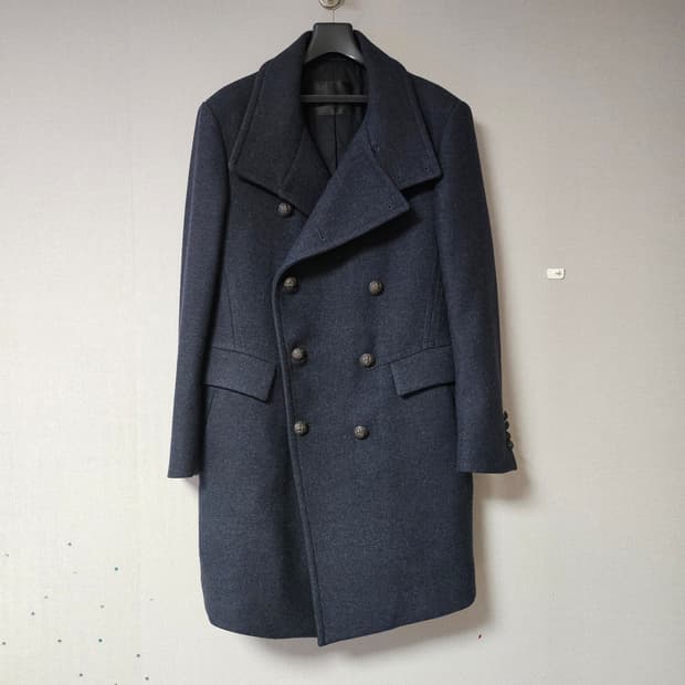 타임옴므(TIME) 더블 코트 차콜 그레이