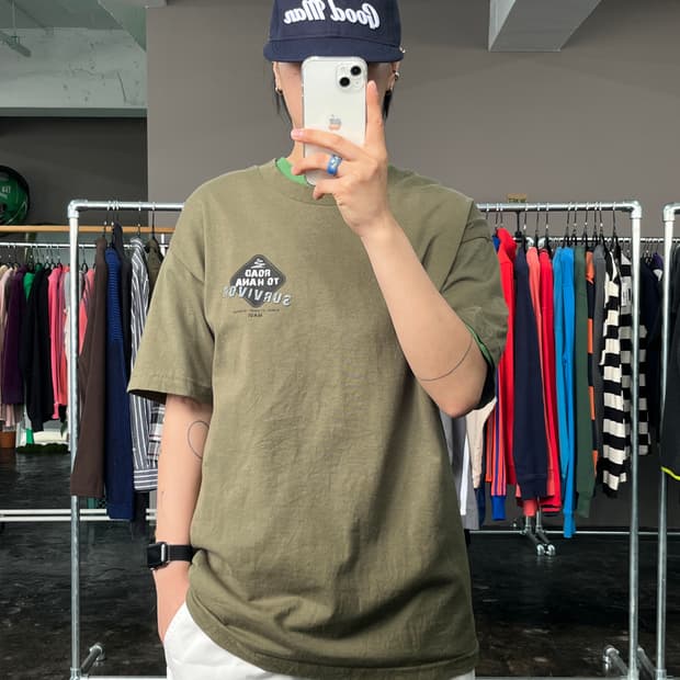 빈티지 프린팅 반팔 티셔츠