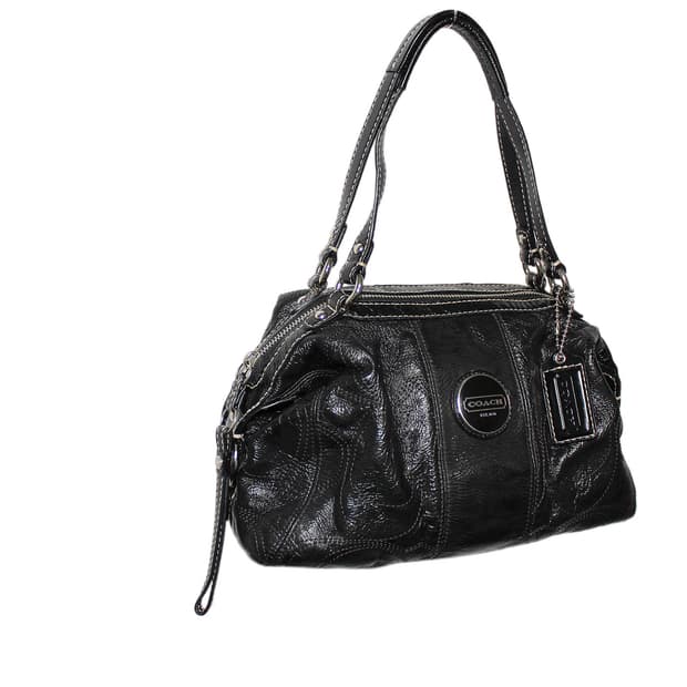 2000s Y2K COACH 코치 레더 토트백