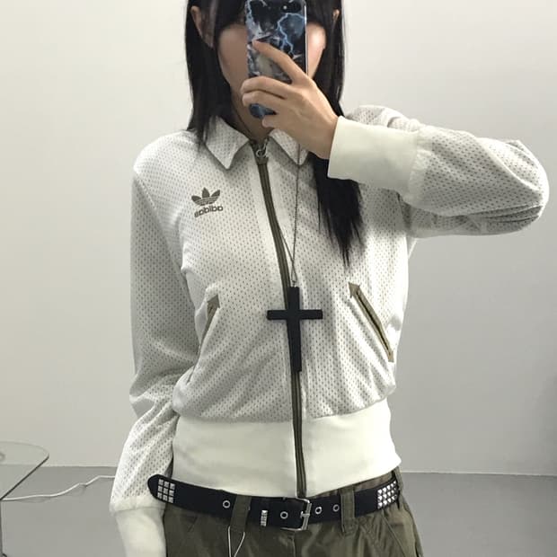 Adidas Khaki mesh jersey