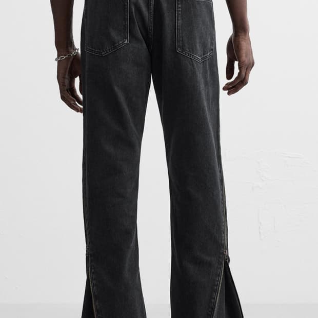 새상품 자라 플레어핏 지퍼 데님 팬츠