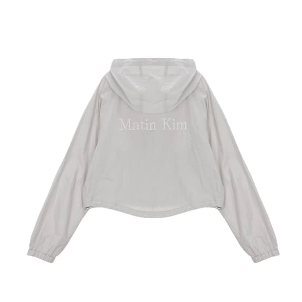 마뗑킴 크롭 바람막이 그레이컬러