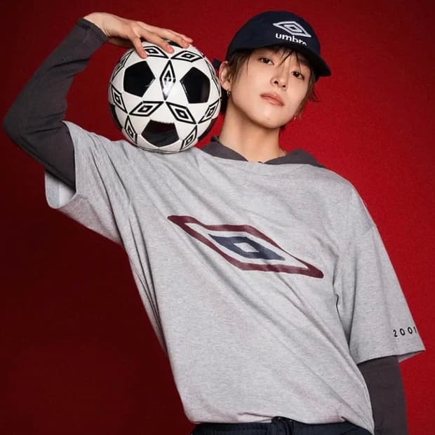 아사히 엄브로 90 s 티셔츠 반소매 반팔 티 그레이 umbro