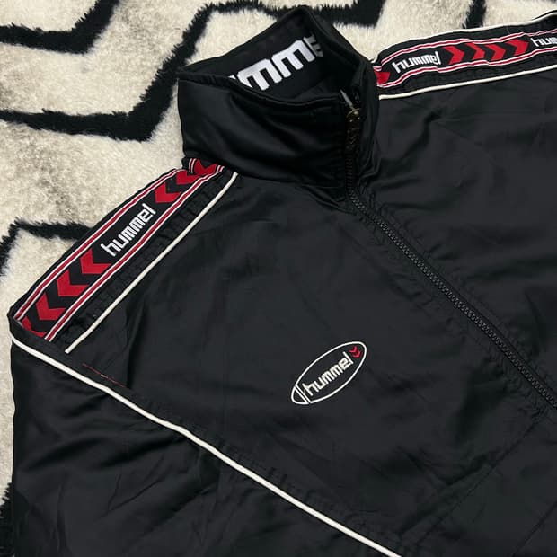 [2XL]험멜90s 사이드라인 바람막이/블랙