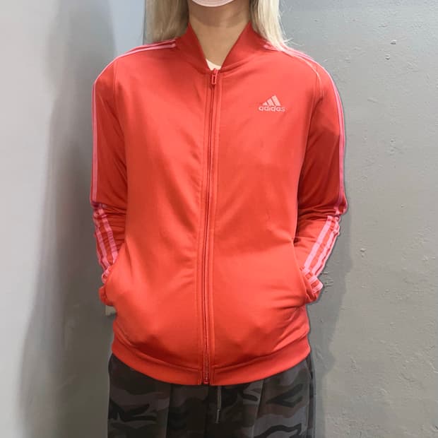 ADIDAS 핑크 쓰리 라인 져지