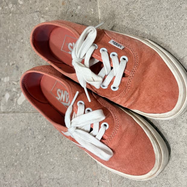 반스 어센틱 핑크 스웨이드 225