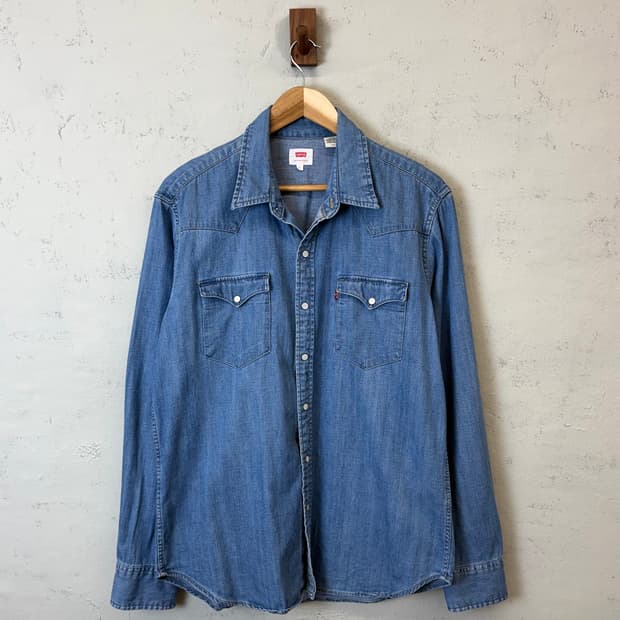 리바이스 빈티지 웨스턴 버튼 데님 셔츠