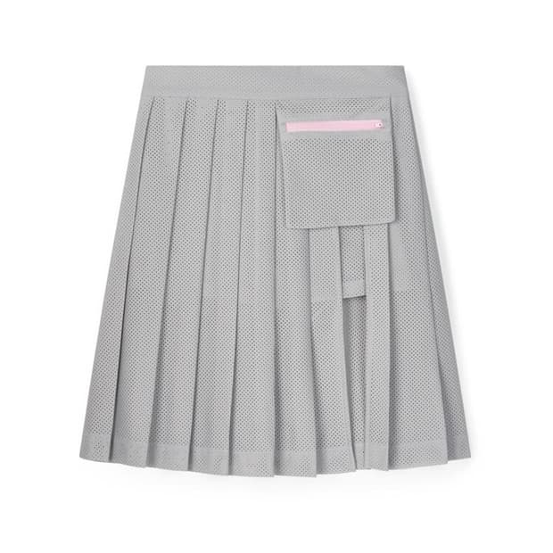샵페어리 메쉬 포켓 플리츠 스커트 그레이