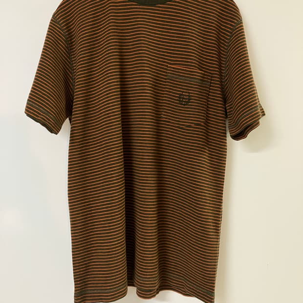 CHAPS Ralph Lauren 스트라이프 니트 포켓 반팔