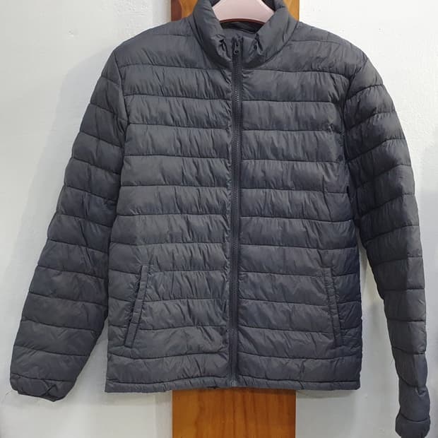 회색남자 덕다운 경량패딩(100)