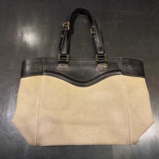구찌 캔버스 가죽 토트백 숄더백