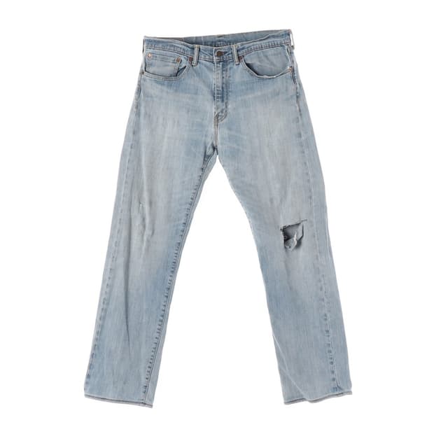 LEVIS 505 라이트블루 디스트로이드 데님 팬츠 34