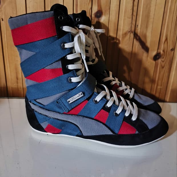 240mm 푸마 x 알렉산더맥퀸 컷맨하이 붕대 스니커즈