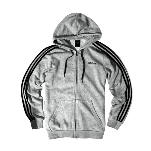 아디다스 그레이 블랙 후드집업