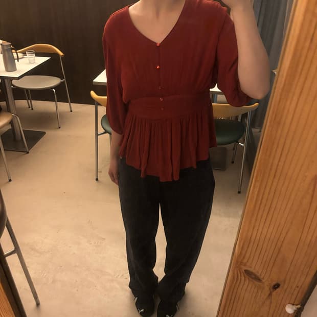 Vintage Pleated Blouse