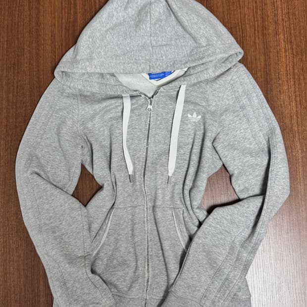 아디다스 파이어버드 그레이 후드집업 