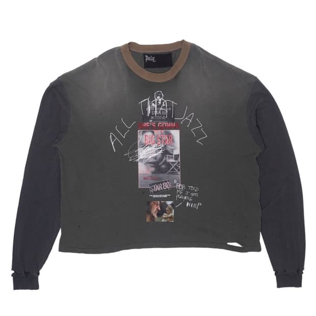 [L] 팔리 할리우드 스타 80 롱슬리브 티셔츠 블랙