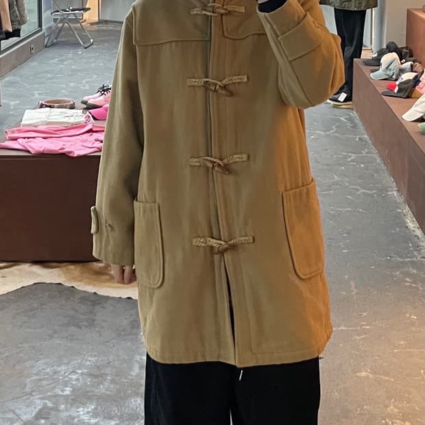 폴로 랄프로렌 베이지 울 혼방 더플 코트 H1947