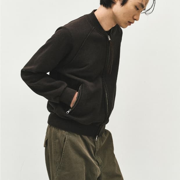 [L] 서피스에디션 스웻 스태디움 자켓 블랙