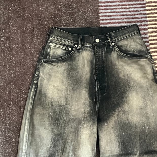 안셀름 / 에이징 와이드 팬츠 / 블랙