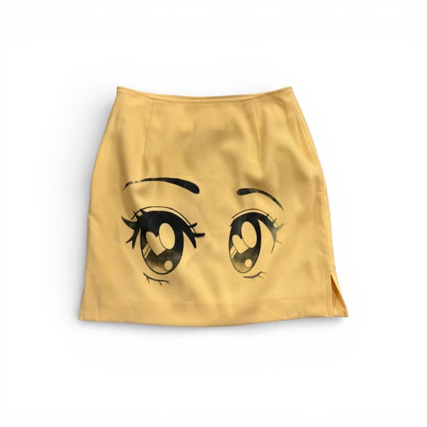 Anime Gaze Yellow Mini Skirt