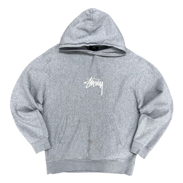 스투시 스탁 자수로고 그레이 후드(XL)